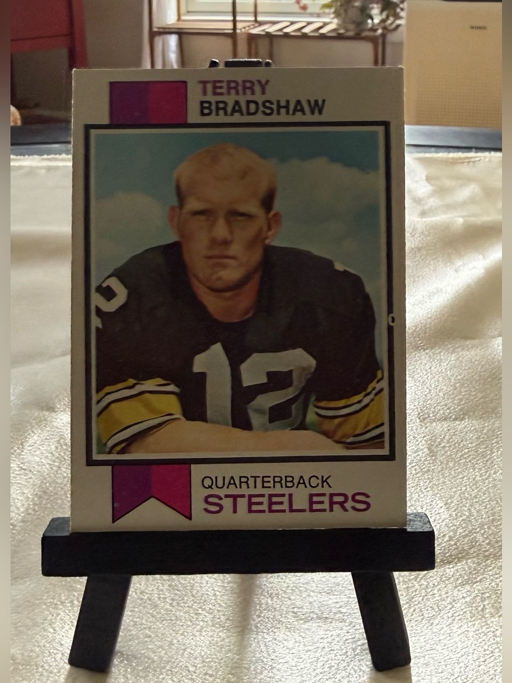 Terry Bradshaw HOF, #15, Topps, 1973, Nicely Centered - Mint